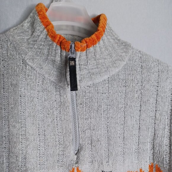 Southpole Sweater Mens XXL Gray/Orange Chanille 2KTeam Soft Knit Outdoor Snow - Picture 4 of 8